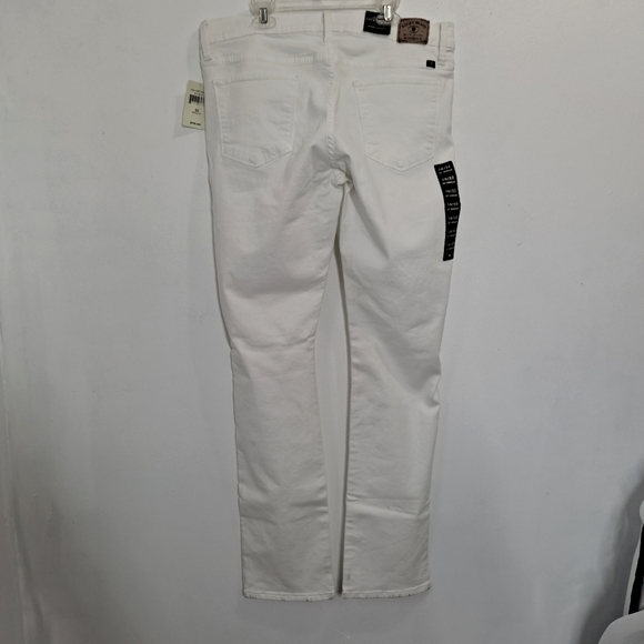 NWT Lucky Brand Brook Straight Mid Rise Slim Fit Distressed white Jeans … - Picture 3 of 16
